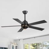 52-in 5-Blade Ceiling Fan with Remote without Light,5" and 10" Downrod Included